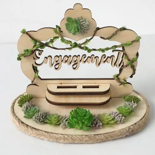 1 шт уникальные изготовленные на заказ кольца на носителя коробка Свадебное предложение обручение цветок стиль кольцо Подушка - Цвет: engagement