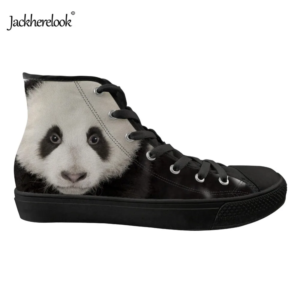 

Jackherelook Cute High Top Panda Canvas Shoes Women's Vulcanize Shoes 2019 Fashion Women High-top Sneakers Flat Walking Shoes