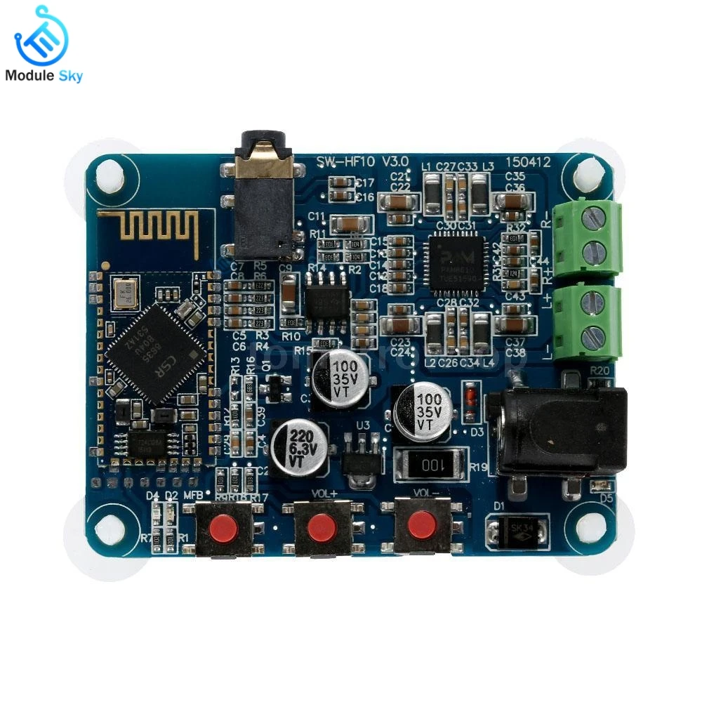 PAM8610 Bluetooth 4 0 аудио усилитель плата плеер модуль DC12V 2X10 Вт Поддержка двух каналов