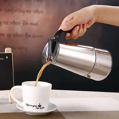 300 мл нержавеющая сталь Moka Express 6-cup Кофеварка плита эспрессо горшок Moka кофейник