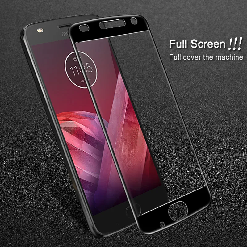 

Full Cover Tempered Glass For Motorola Moto Z2 Play Screen Protector protective film For Moto Z2 Play glass
