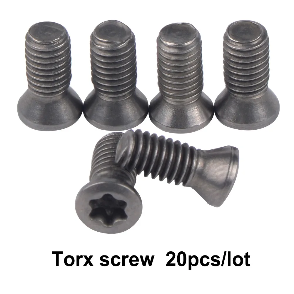 

20pcs/lot M1.8 M2 M2.5 M3 M3.5 M4 M5 M6 torx screw for carbide turning inserts CNC lathe tool accessories bar alloy steel 12.9