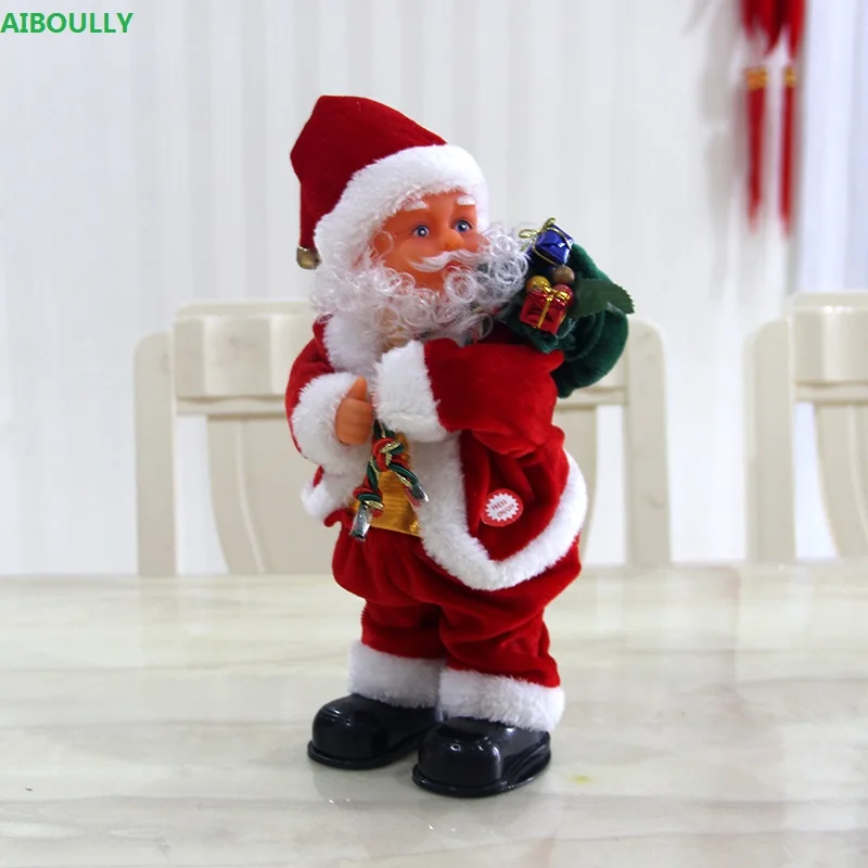 Рождественский Электрический Санта-Клаус Поющий танцующий Санта-Клаус кукла игрушка Новогодний подарок для детей игрушка Рождественское украшение