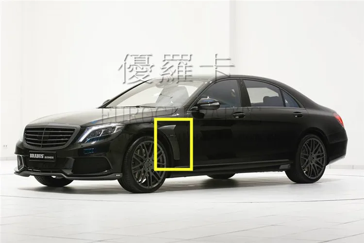 S class w222 carbon finber fender addon fit for s63 S65 reproduced B style carbon fiber fender vents for s63 S65 after 2014 year (3)