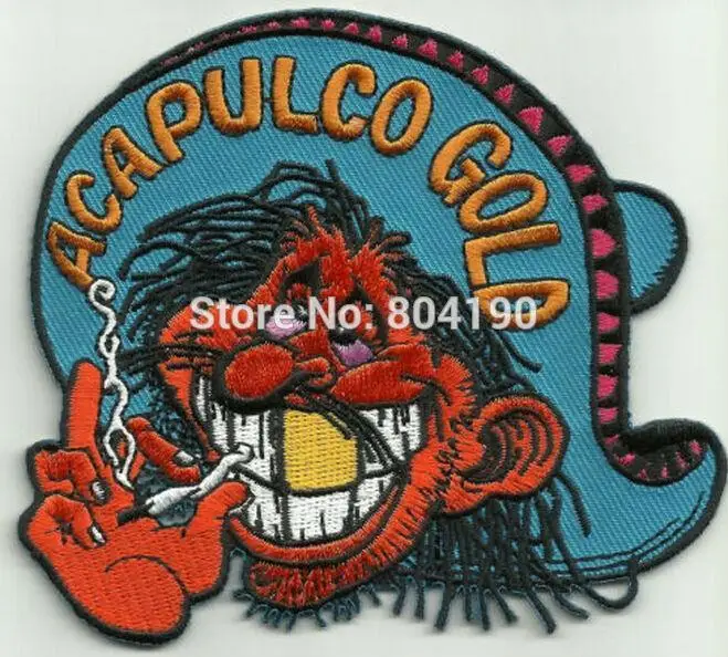 

4" ACAPULCO GOLD MR RED EYES MOTORCYCLE JACKET VEST BIKER PATCH punk rockabilly Embroidered iron on patch