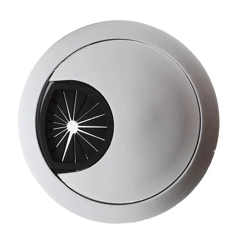 

New PC computer stainless steel 50 mm diameter Desk grommet cable hole cover