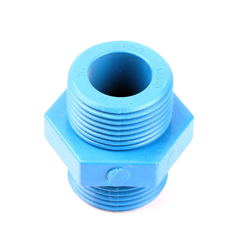 4pcs 3/4'' Hex Male Thread PE Pipe Connectors High Quality Garden
