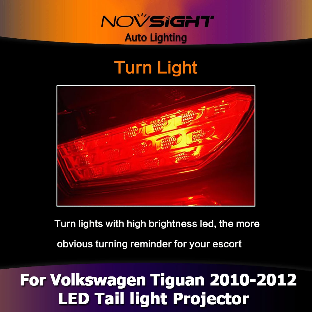 NOVSIGHT 1 пара проектор фары освещение для Volkswagen Tiguan 2010-2012 DRL диаметр изделия 4 дюймов поворотные сигнальные фары лампы