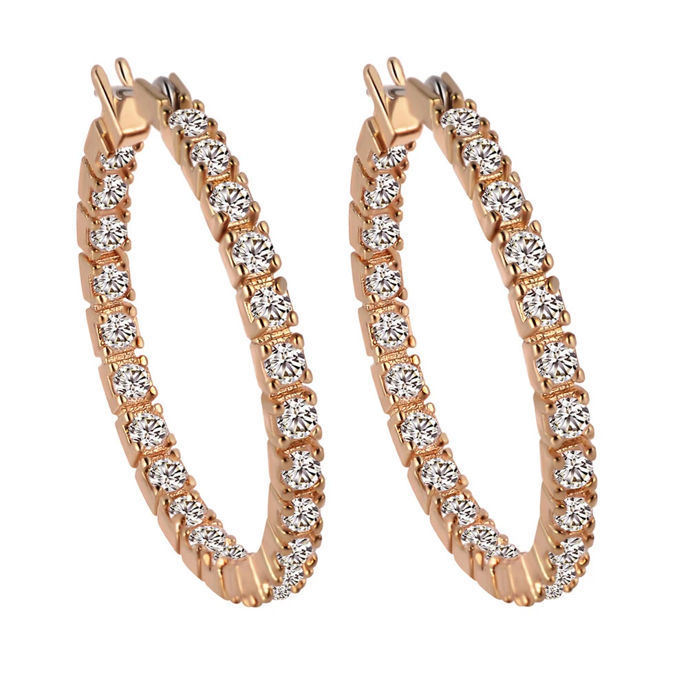 

Fashionable Temperament Circle Earrings Female CZ Earrings Jewelry Gifts for Women's Hoop Earrings