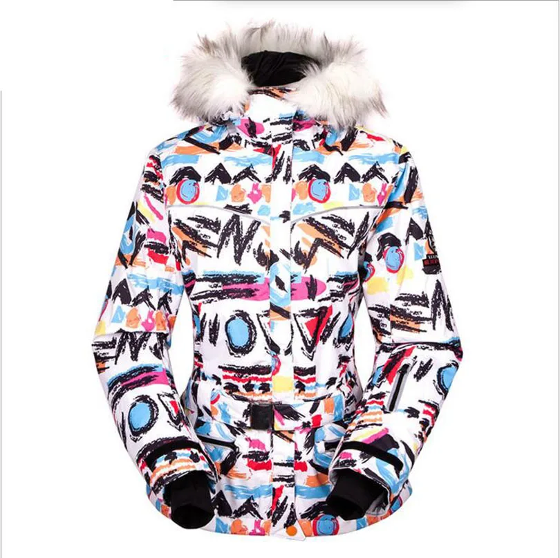 

Waterproof Warm Winter jacket women fur ski jacket set outdoor snowboarding suit winter snow ski clothing women colorful jacket