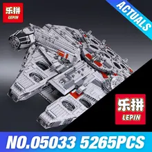 LEPIN 05033 Star 5265Pcs Wars Ultimate Millennium Collector s Falcon Model Building Kit Blocks Bricks DIY