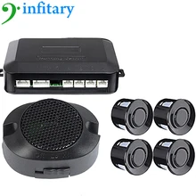 4/6/8 Sensors Buzzer No Drill Hole Saw Car Parking Sensor Kit Reverse Radar Sound Alert Indicator System 13 Colors