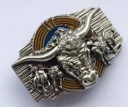 3D Bull Head пистолет Dawing цвет пряжки ремня SW-BY856 подходит для 4 см wideth ремень с непрерывным запасом