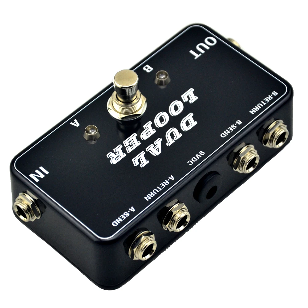 Skup Hand made 2 Loop true bypass czarny Looper przełącznik gitarowy A B pedał box na akcesoria gitarowe