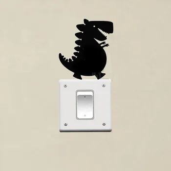 

WANGZHIMING new cartoon 3d wall stickers for kids rooms Little Fiery Dinosaur for wall stickers bedroom home decor living room