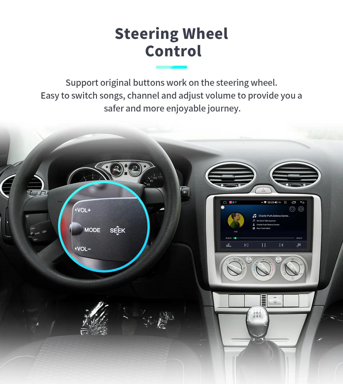 Perfect JOYING Octa Core 1 din Android 8.1 car dvd radio video player 2G+32G 9 inch Stereo for Ford Focus 2004-2011 wifi BT navigation 13