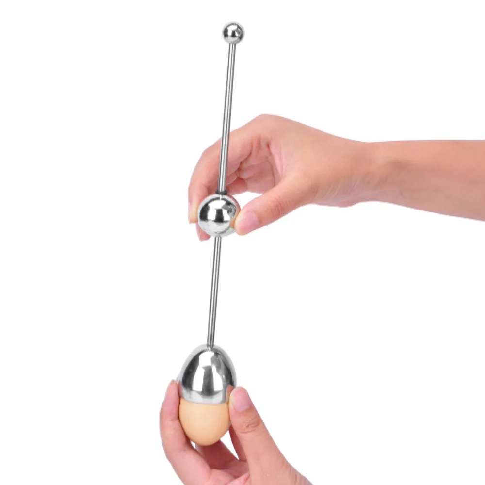 

Creative Egg Shell Opener Knocker Stainless Steel Raw Egg Cracker Boiled Eggs Top Cutter Easy Use Kitchen Cooking Accessories