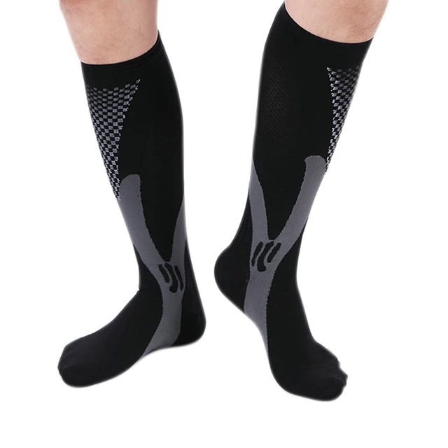 Men Compression Socks Orthopedic Support Stockings Calf Guard Protector for Running Football