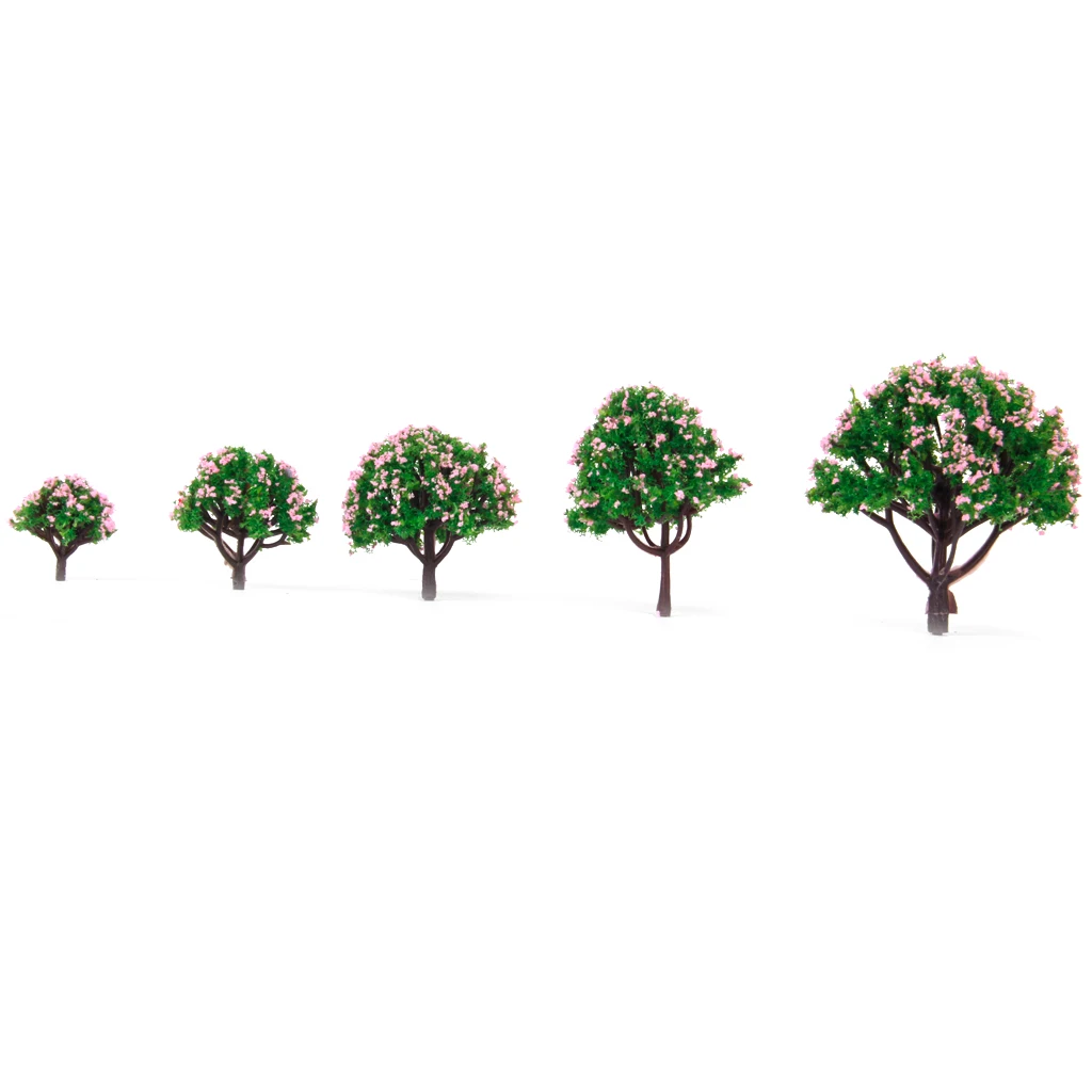 20Pcs Flower Tree Model HO Z N Scale 1/75-500 Layout for Diorama Scenery Building Props