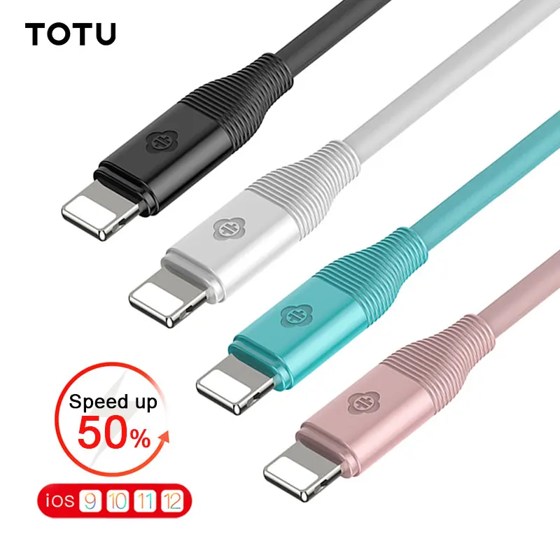 

TOTU USB Cable For iPhone Xs Max Xr Fast Charging Charger USB Cable For iPhone X 8 7 6 6s Plus Cord Data Mobile Phone Cables