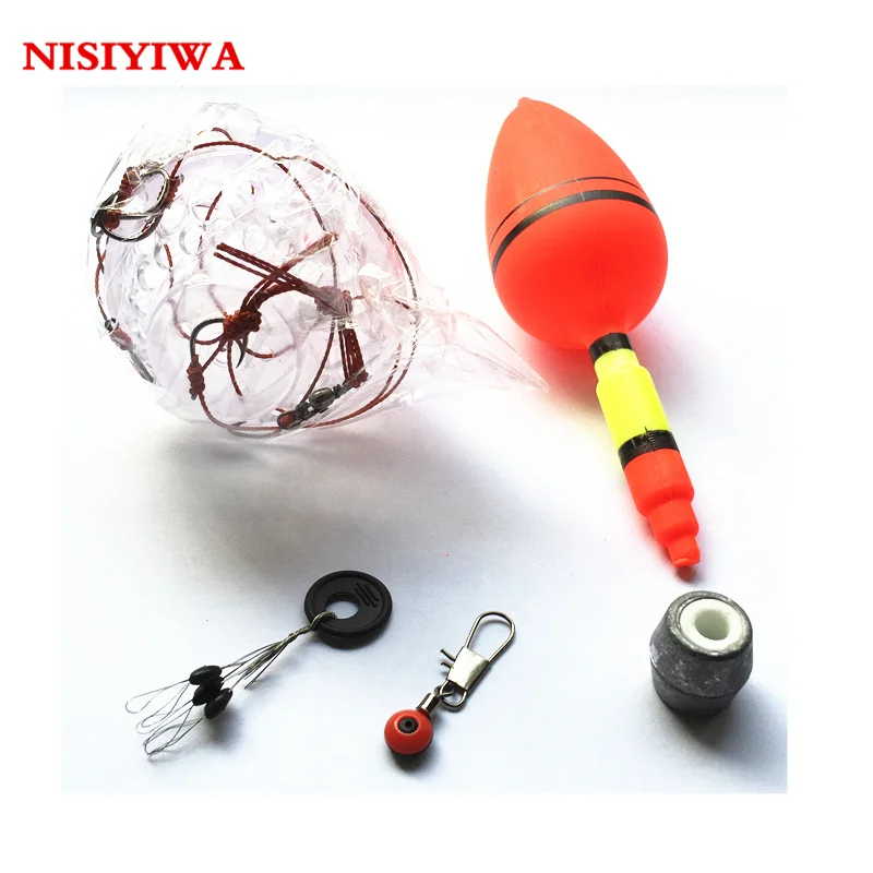 Взрывной Рыболовный набор рыболовных крючков шесть сильных взрывных рыболовных крючков для ловли карпа в 1 коробках для рыболовных снастей(свинец+ космическая фасоль+ разъем