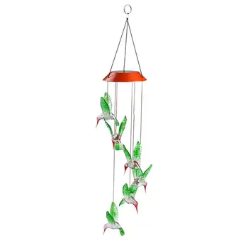 

WINOMO Color Changing Solar Light Wind Chime Dangler LED Multi-color Solar Wind Spinner Night Light for Garden Patio Decoration