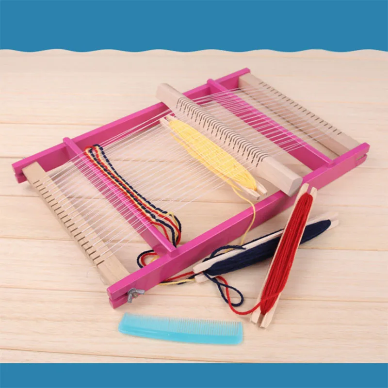  Wooden Weaving DIY lifting Tapestry Loom Knitting Machine Hand Craft Knit Wool Yarn Knitter Tool Pa