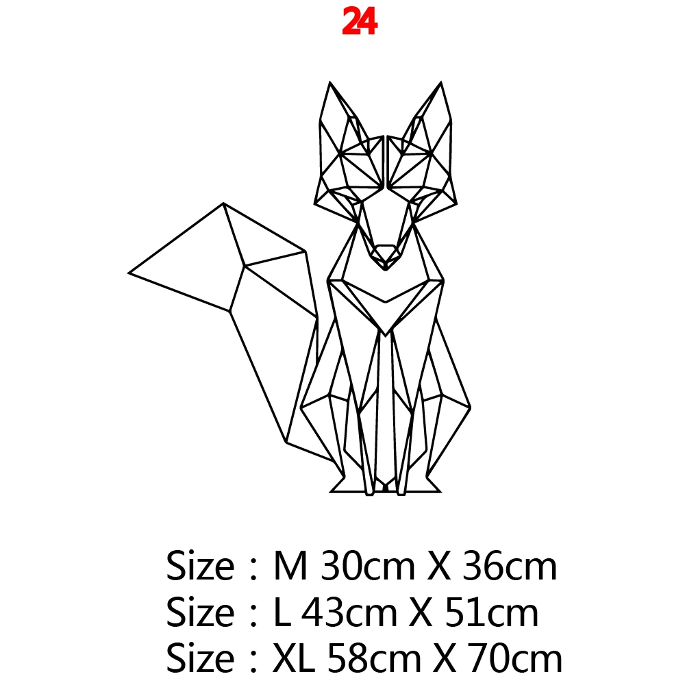 27 стилей большие Геометрические Животные наклейки на стену для украшения дома декор для гостиной спальни художественные наклейки настенные наклейки - Цвет: p24