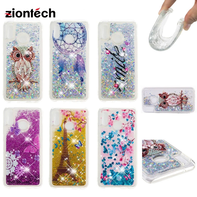 

Soaptree Phone Case For Huawei P20 Lite nova 3E 5.84 inch Glitter Liquid Soft TPU Cover