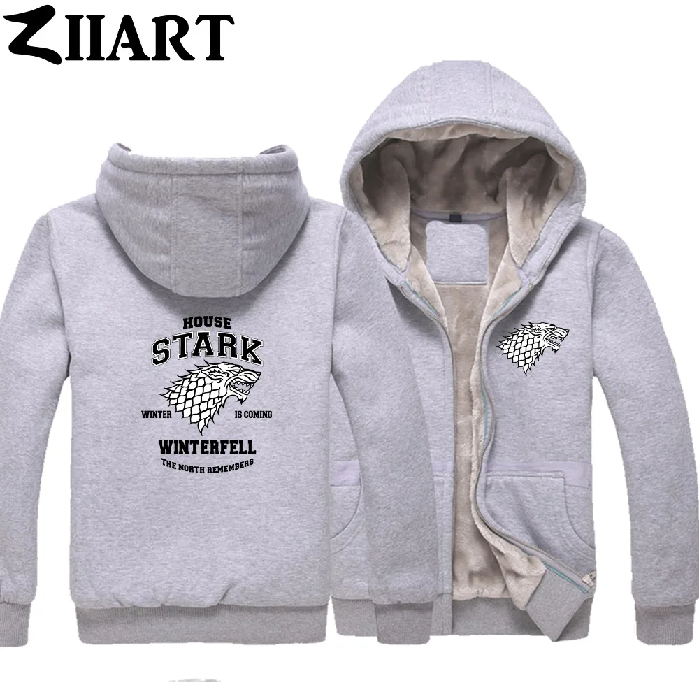 Скоро зима direwolf дом STARK sigil волки winterfell the north помнит девушки женщина плюс бархатные парки ZIIART