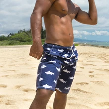 WD116 летние новые мужские пляжные шорты для активного отдыха короткие спортивные мужские спортивные штаны с принтом акулы мужские купальники доска купальник для серфинга sunga