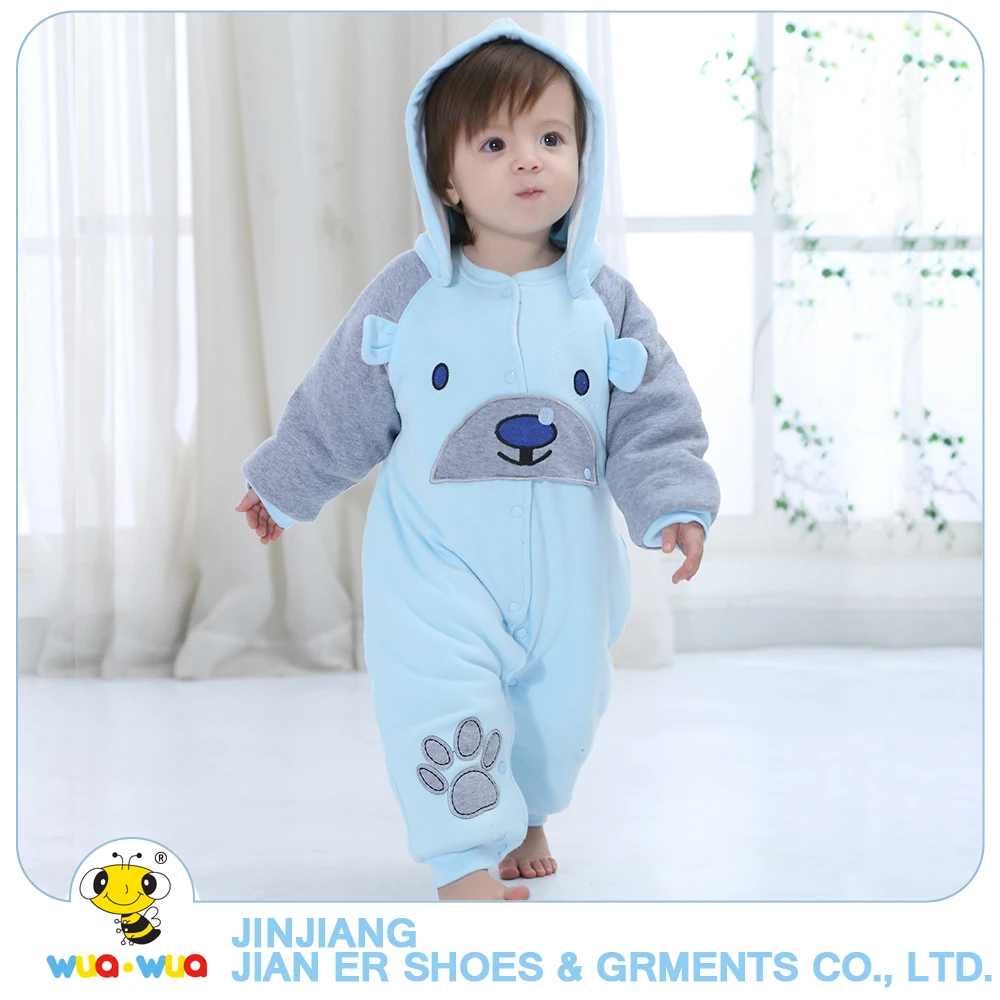 

Baby hoody padded Rompers 100% cotton Animal Romper for winter infant clothing
