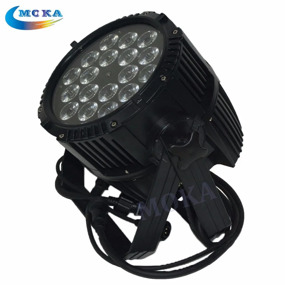 

2pcs/lot 6in1 18X12w aluminum professional par light dmx 8CH with lustre effect for wedding disco dj ktv any special events