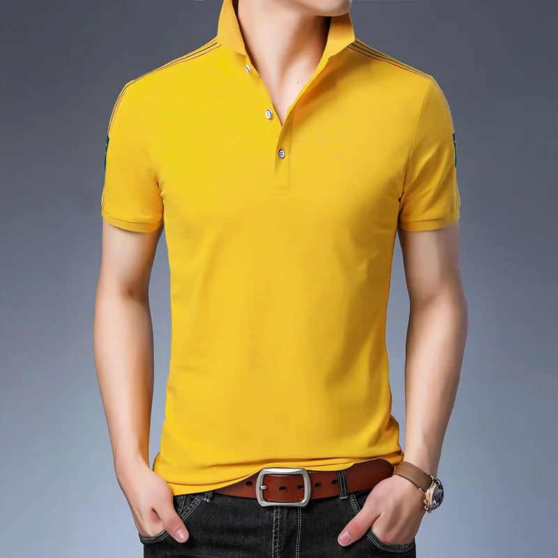 

2019 Brand Mens Summer 100% Cotton Short Sleeve Man Polo Shirt Casual Fashion Slim Fit High Quality Polo Shirts Plus Size 3XL