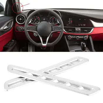 

2 PCS Fit For Alfa Romeo giulia 2017 ABS A Pillar Outlet Frame Cover Trim Car Accessories ABS Material car styling