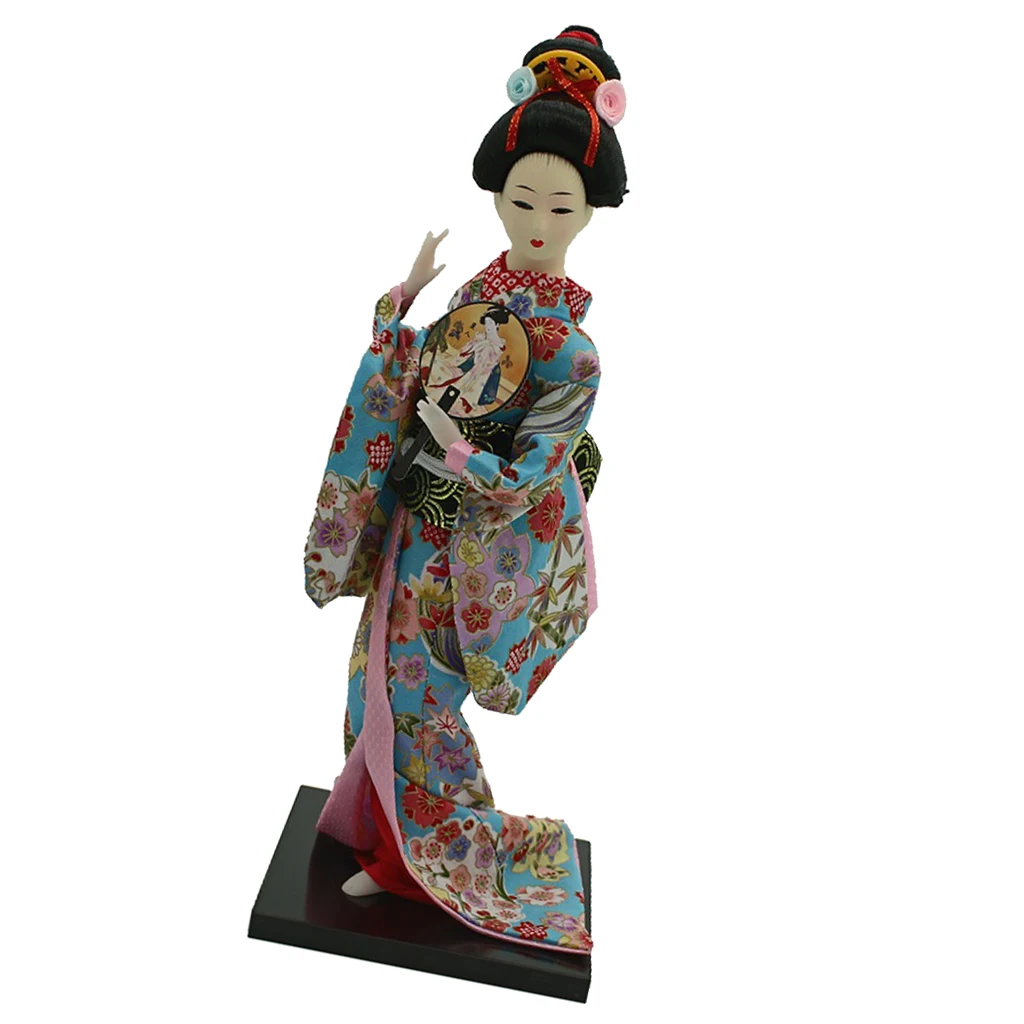 12 дюймов японское кимоно куклы-гейши Kokeshi ремесла украшения цветочные одежды