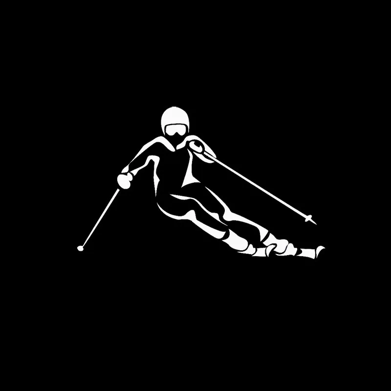 13.5*8.4 سنتيمتر أنيق ملصقات السيارات الفينيل سيارة الديكور الاكسسوارات التزلج الألبي أسود/فضي C7-0606