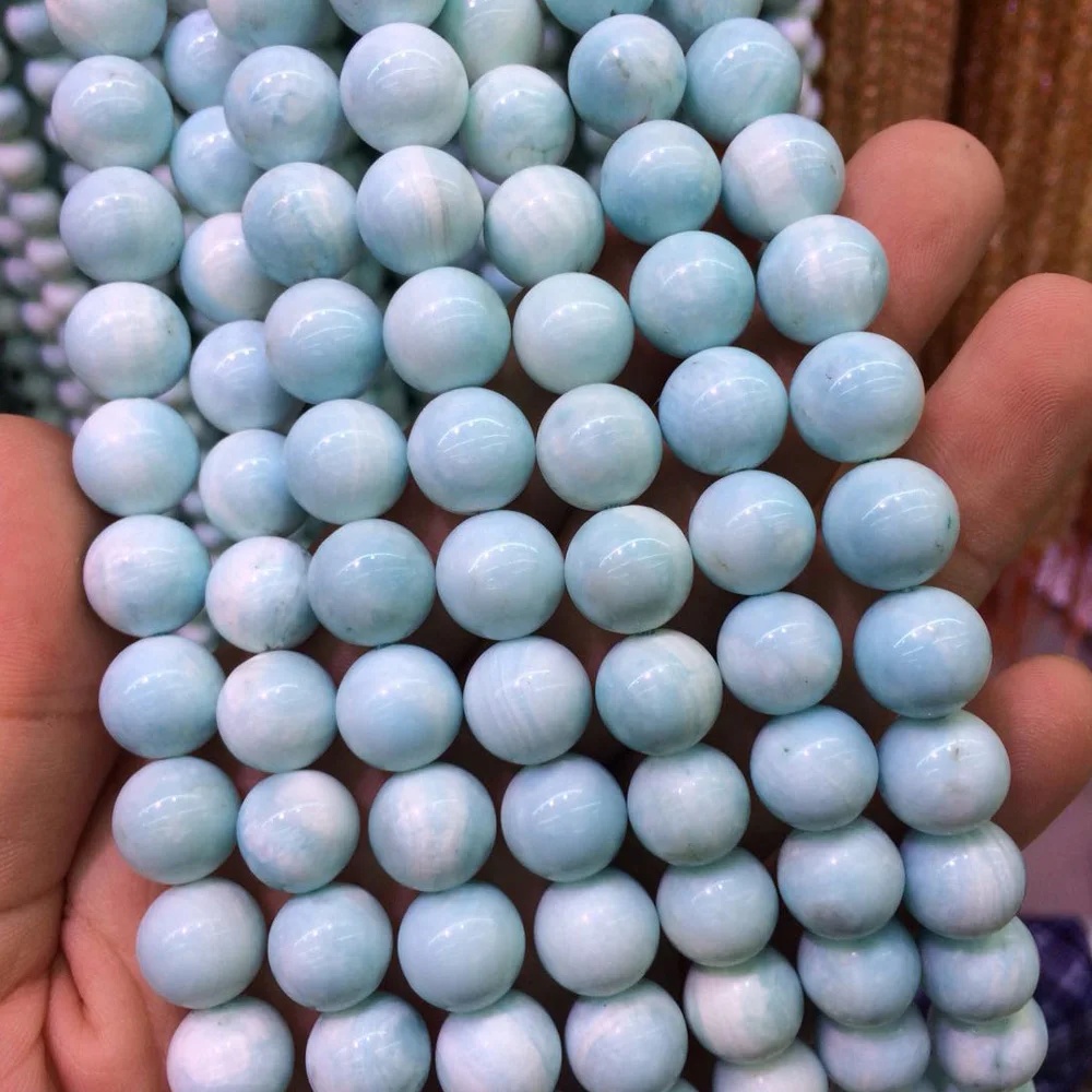 

round Calamine/Hemimorphite stone beads natural stone beads DIY loose beads for jewelry making strand 15' wholesale !