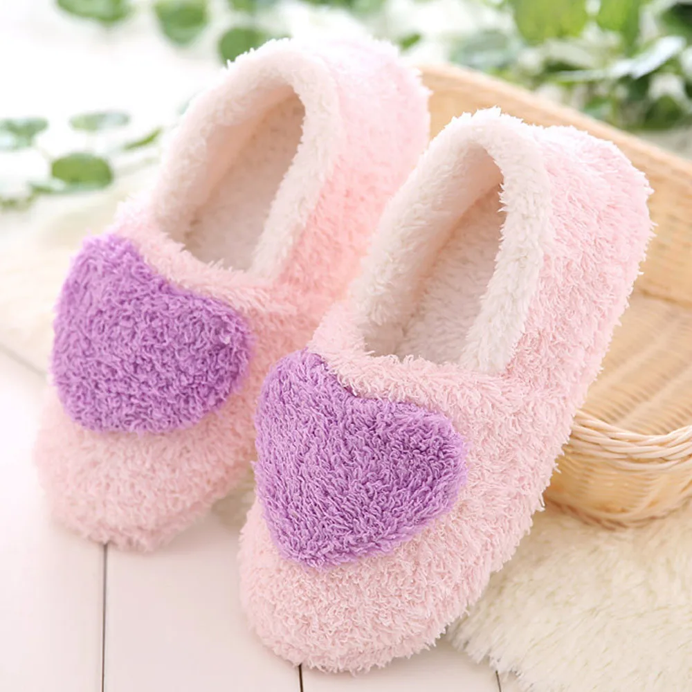 

Sleeper #501 2019 NEW Lovely Ladies Home Floor Soft Women Indoor Slippers Outsole Cotton-Padded Shoes casual sweet Free Shipping