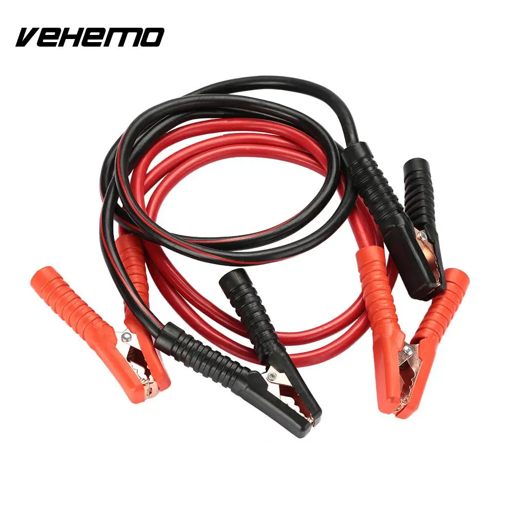 Vehemo 1 par de cables para saltar del coche Cable de la batería del coche 2 M Cable de refuerzo de uso duro con la fuente de alimentación del Clip de seguro