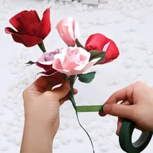 1Pcs/lot Florist Stem Tape Artificial Flower Stamen Decorative Masking Tape Width Wreath Tape Buttonhole Craft Floristry Green.Q