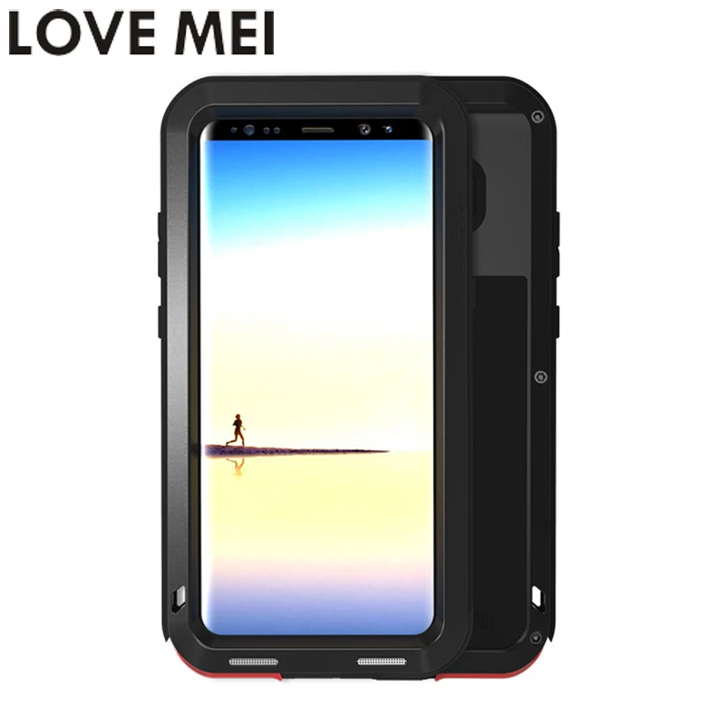 

LOVE MEI Powerful Phone Case For Samsung Galaxy Note 8 Note8 SM-N950F Cover Heavy Duty Case Silicone TPU & Hard Metal Back Cover