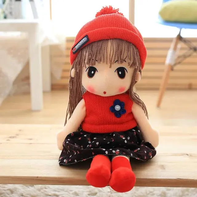 45 см Kawaii May fair кукла высокого качества Красивые куклы плюшевые игрушки для детей для детская одежда для девочек Подарки на день рождения - Цвет: 45cm Red