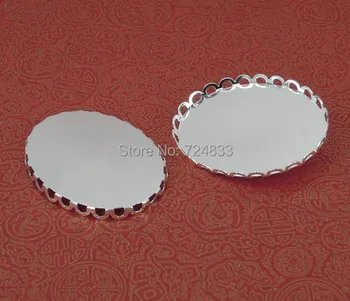 

Silver tone Plated Blank Pendant Oval Lace Bezel Bases Settings Findings Connectors Cabochon tray for Floating Charms Lockets