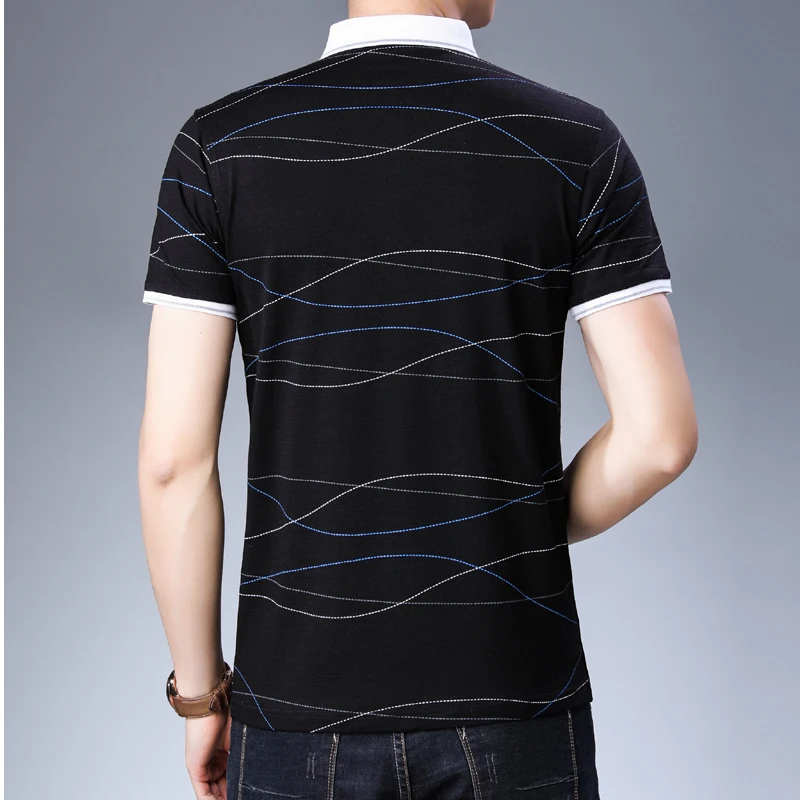 Miacawor брендовые рубашки поло Для мужчин высокого Качественный хлопок Slim Fit