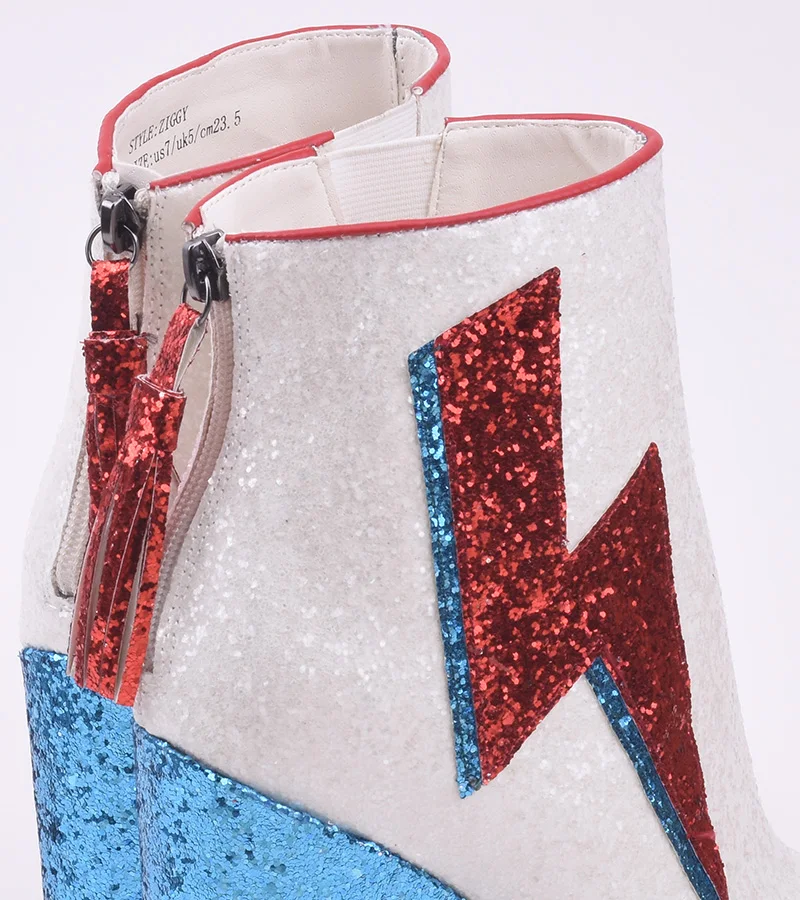 As Éclairage De Paillettes Zapatos Jadyrose Bota Bottes Pics Wedge Mode as Pour Pics Femmes Mujer Tissu Bout Feminina Rond En Britannique Cheville UwxAw