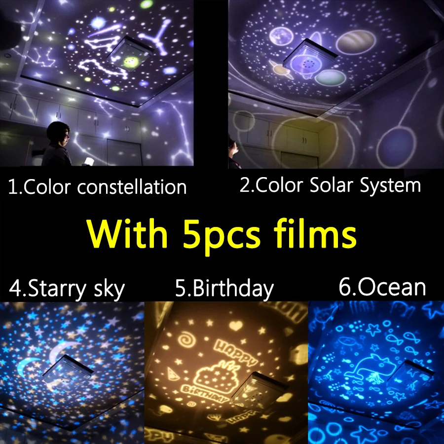  Magical Starry Sky LED Projector Night Light Starry Moon Projector Night Lamp Colorful Rotary Lamp  - 32880644198