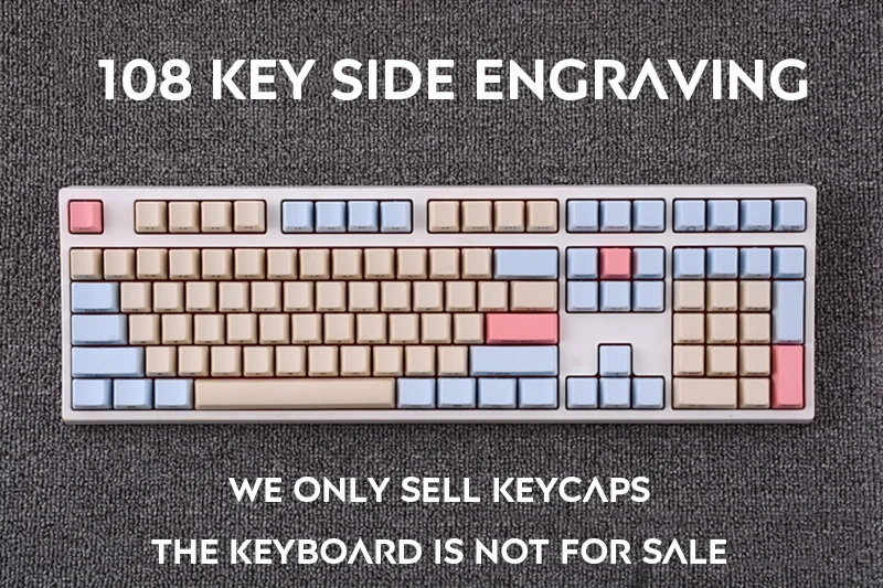 87/108 ключ синий детский тема порошок синий Keycap OEM PBT Keycaps положительный Egraver сторона для FILCO механическая клавиатура