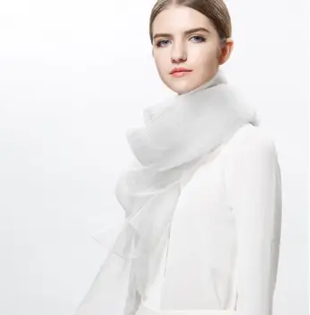 

Silk Scarf Women Pashmina Summer silk fabric White Shawl Natural Fabric Soft&Warm High Quality Free Shipping