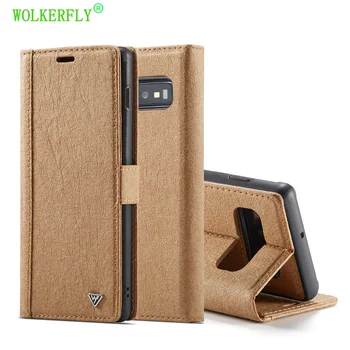 

For Samsung Galaxy S10E S8 S9 S10 Plus Note9 8 S7 Edge Case Magnet Flip Kraft Paper Wallet Book Case Detachable Back Cover